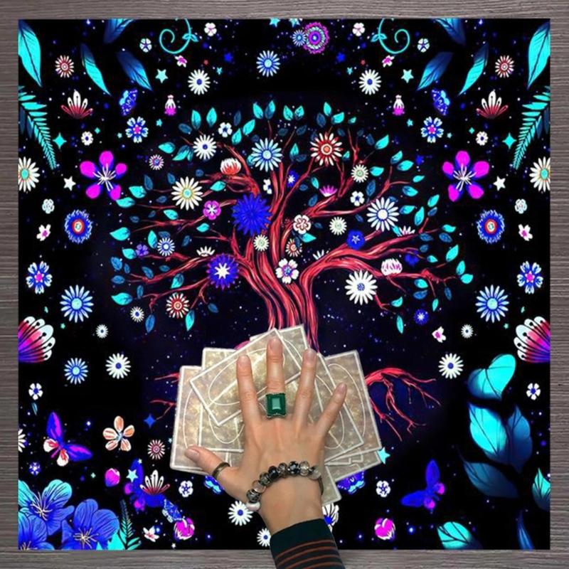 Square Shape Pendulum Divinations Mat Altar Tablecloth Board Game Card Pad Rune Table Cloth Metaphysical Board Game Mat