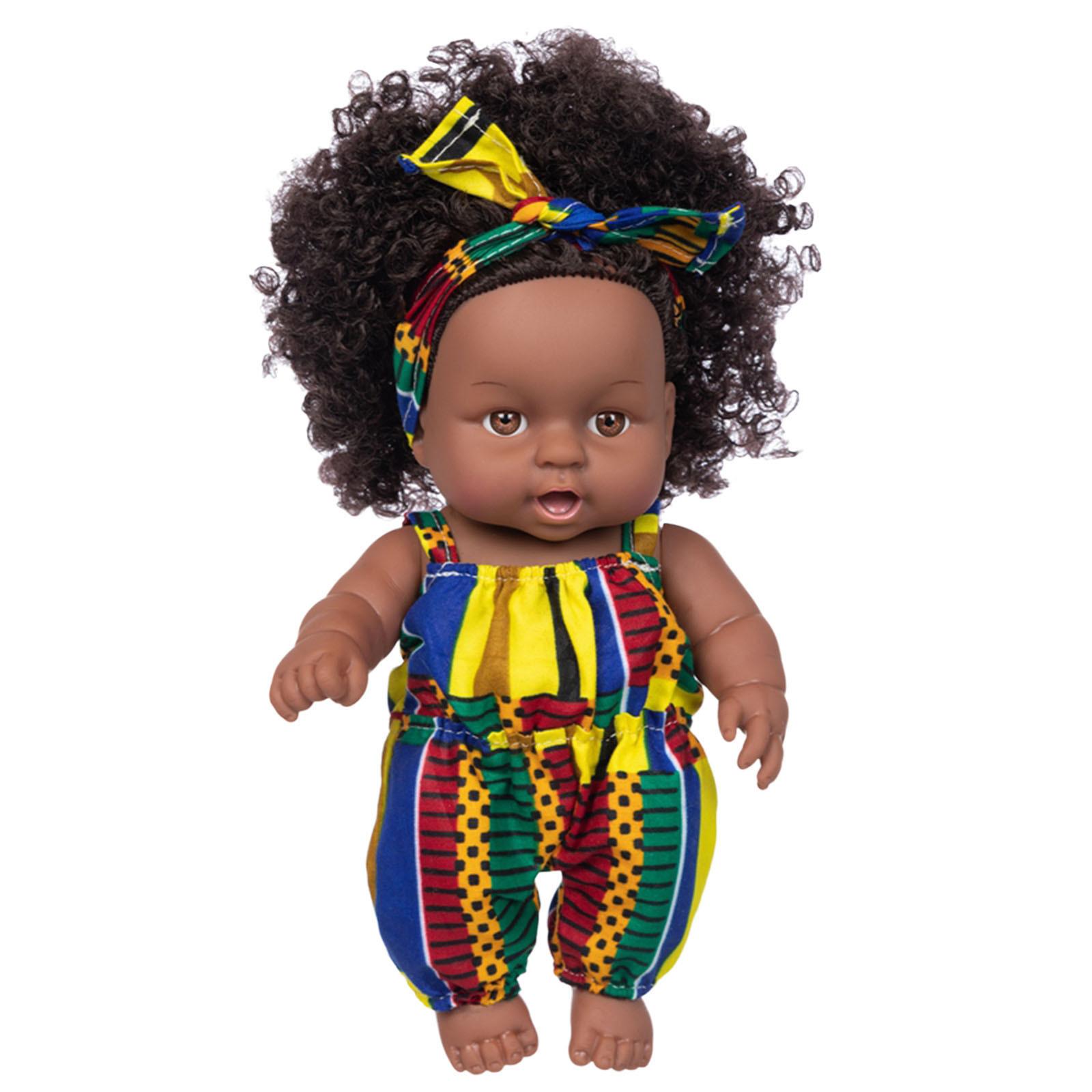 

Black Black Baby Cute Curly Black 8-Inch Vinyl Baby Toy