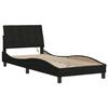 VidaXL Cadre de lit sans matelas noir 90x200 cm tissu, lit, sommier, lit en tissu, meuble de chambre à coucher, lit simple, 3310435