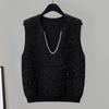 Women's V-neck Knitted Vest
