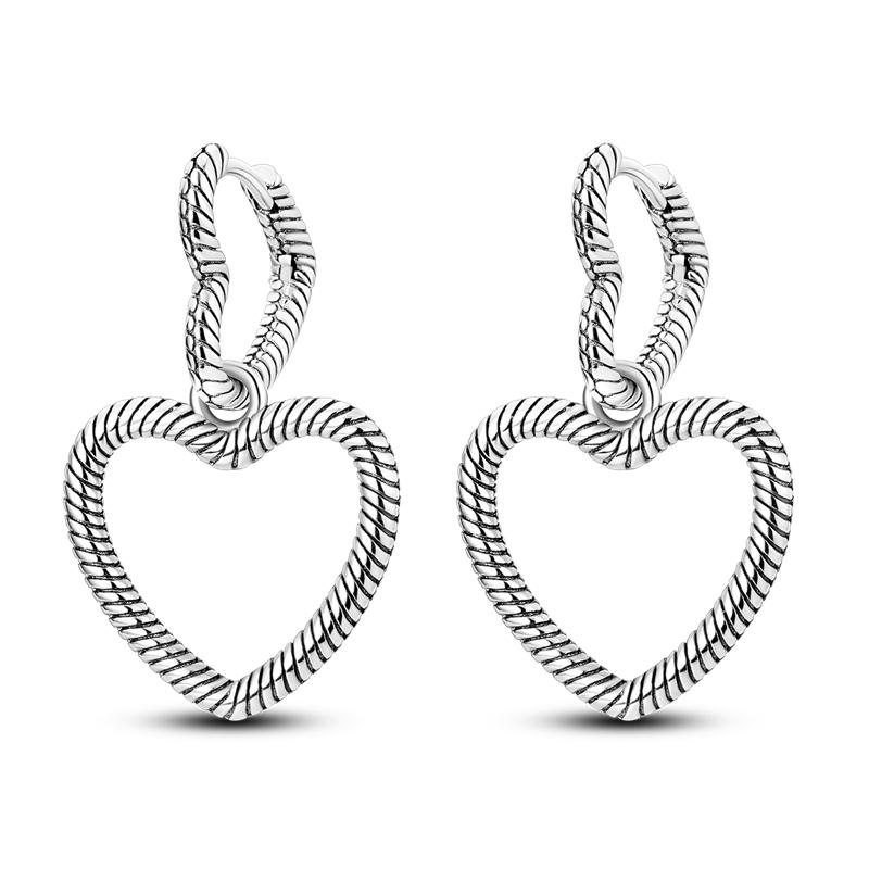 Original 925 Sterling Silver Women Hoop Earrings High Quality Shine Zircon U Shaped Classic Style Earring for Women Jewelry Gift