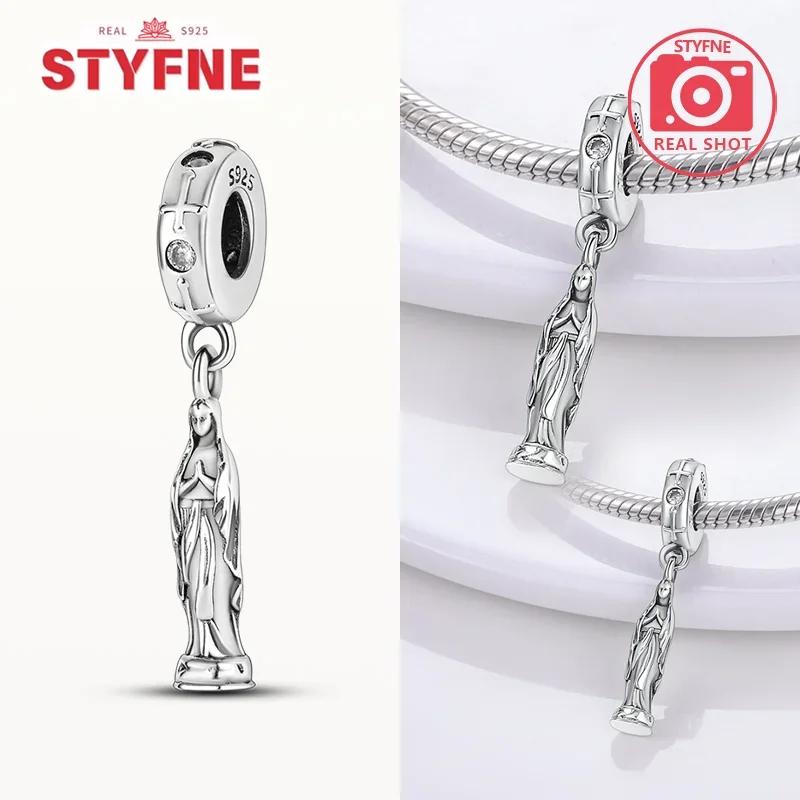 Copper Virgin Mary Pendant Charm Cross Religious Bead Series Beads For Original Bracelet Diy Fine Jewelry Gift For Women