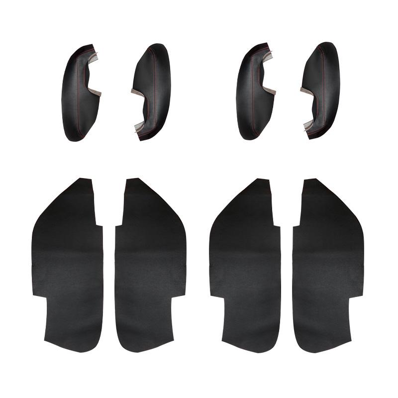 Garniture de couverture de panneau d'accoudoir de porte intérieure de voiture en cuir microfibre, 4 pièces, pour Subaru Forester 2013 2014 2015 2016 2017