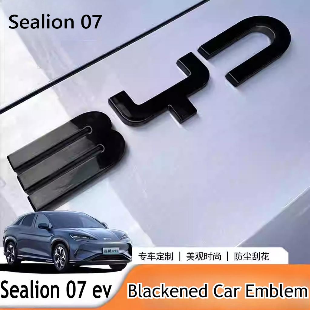 Pro BYD SeaLion 07 EV Zčernalý znak na auto Přední znak Černý kryt Znak Samolepka Nevyžaduje demontáž