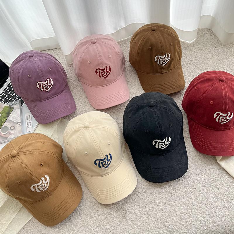 Japanese Spring and Summer Students' Letter Embroidered Baseball Cap Korean Version Men and Women Casual Shopping Couple Trendy Baseball Cap
