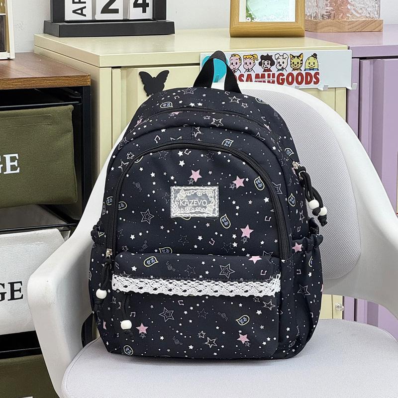 Schoolbag1011 new cute stars high value light backpack female students ins wind cute small schoolbag primary school students