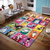 Area Rug Cute Kittens in High Heel Shoes Colorful Collage Grid Cat Art Decor for Living Room Bedroom Gift for Women