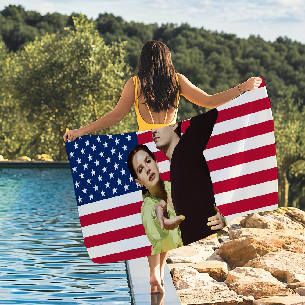 Sänger L-Lana Del R-Rey Fahne Handtuch Schnelltrocknende Strandhandtücher Sind Geeignet Für Schwimmbäder Camping Yoga Und Das Fitnessstudio