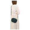 Michael Kors MK Rose Chain Logo Quilted Solid Leather Shoulder Bag Women shoulder bag Dark-Green 35S1GXOC1U-RACING-GREEN