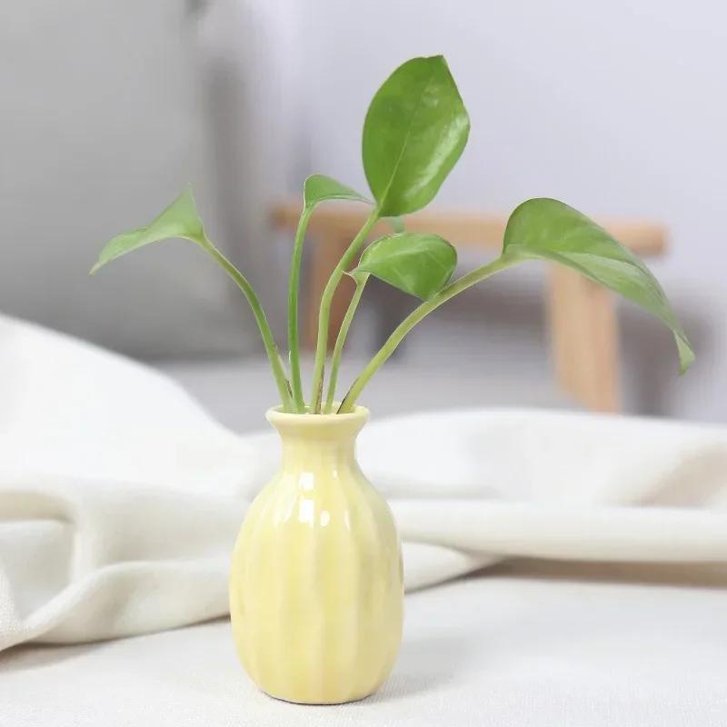 1PC Mini Modern Flower Vase Home Flower Arrangement Living Room Origami Ceramic Plastic Nordic Style Home Decor Ornament