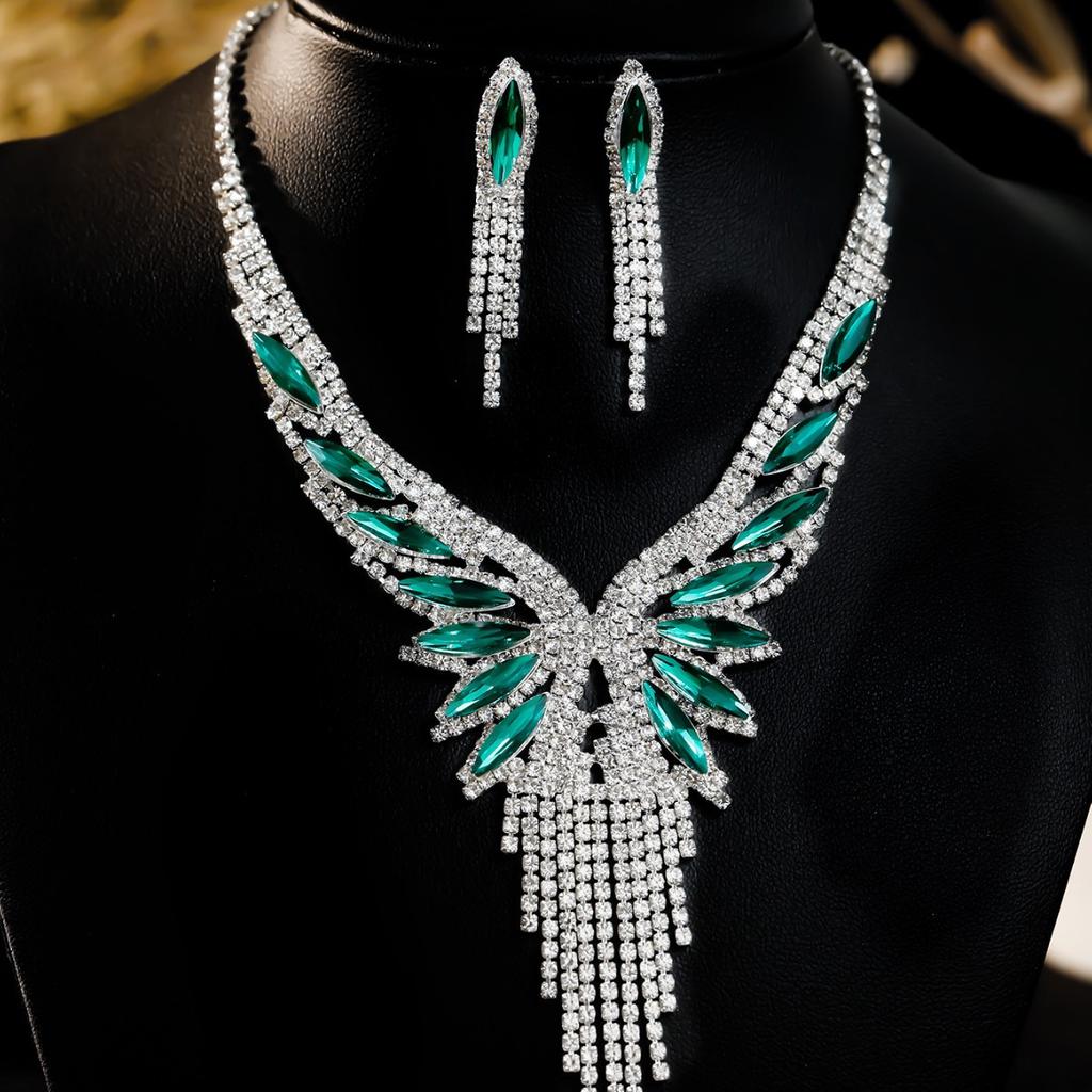 Halsketten-Set Schmetterling Schmuckset Bankettkleid-Set Kette Mode Vielseitig Brautschmuck