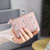 New Floral Embroidered PU Leather Women's Card Bag Coin Purse Slim Credit Card Holder Wallet for Women ID Card Pocket