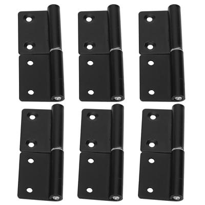 6Pcs Stainless Steel Flag‑Shaped Door Hinge Hardware Fittings for Cabinet Cupboard Furniture