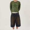 Mode frauen Fünf-Punkt-Stern Hohl Pullover frauen Casual Frühen Herbst Grün Pullover Top