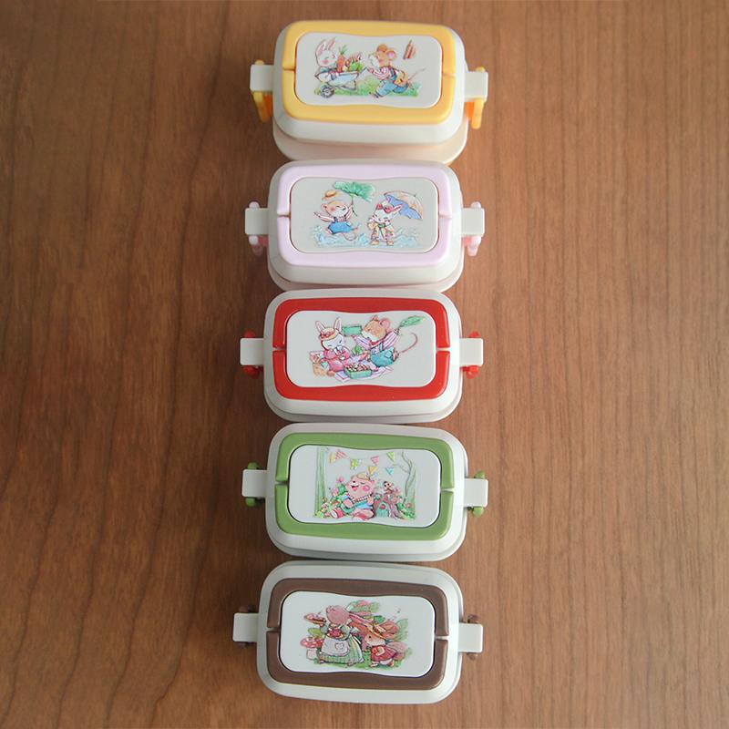 1/12 Dollhouse Simulation Hand-Held Lunch Box Picnic Box Model Doll Home Mini Kitchen Tableware Decoration Pretend Play Toys