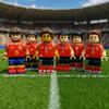 6 PCS Soccer Players Building Blocks Mini Figures Sports Athletes Kids Assembly Toys Keychain Pendant