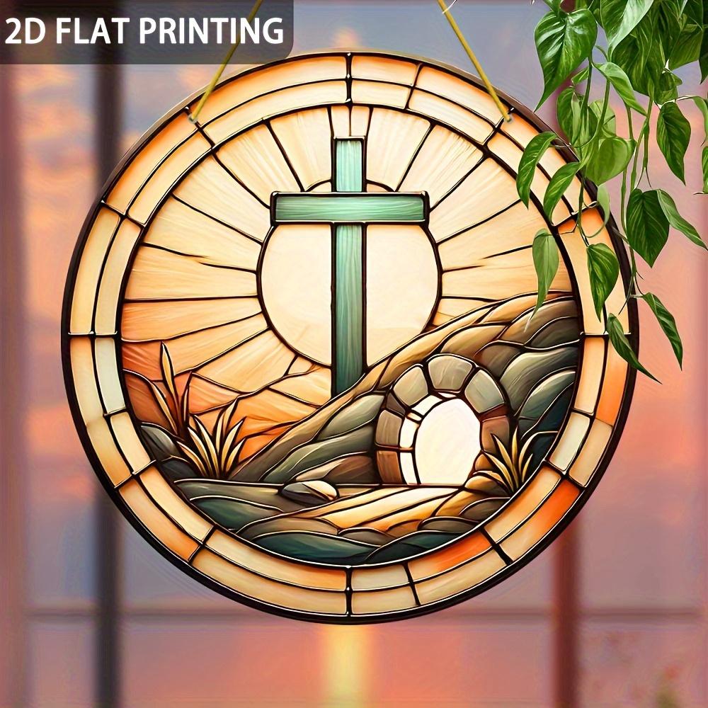 D Flat Acrylic Cross Design, Indoor and Outdoor Decoration - No Battery/electricity Required, Free Day Decoration, Shop Decoration, Durable Outdoor