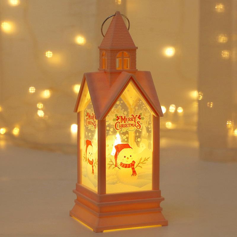 Christmas LED Lantern Light Home Christmas Tree Ornaments LED Lamp Xmas Glow Decorations Kids Gift Happy New Year Decors