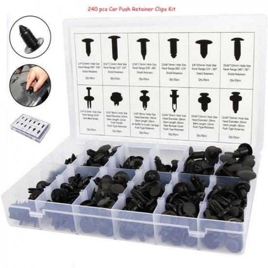 240pcs Body Retainer Push Type Pin Rivet Trim Clips Kit For Jeep Accessories