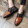 Golden Sapling Dress Loafers Patchwork Leather Shoes for Men Elegant Casual Business Shoe Men's Party Wedding Formal Office Flat
