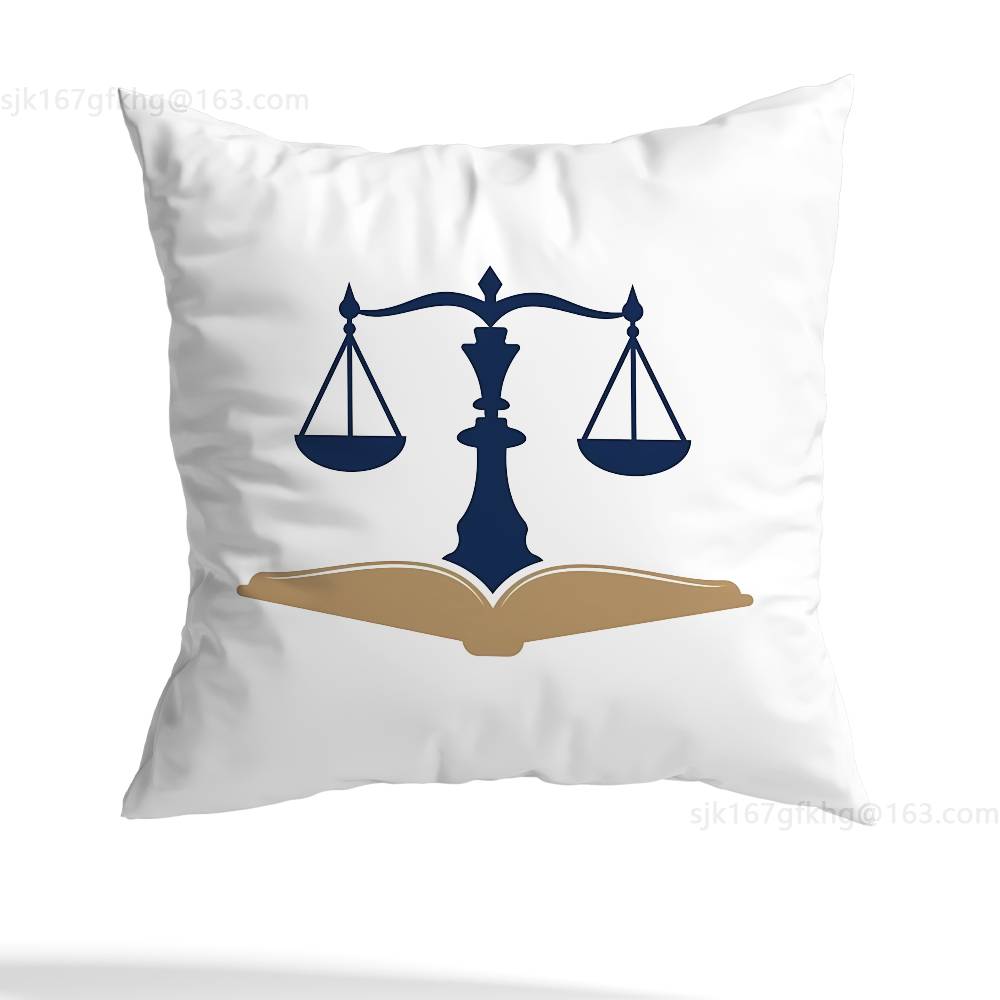 Lawyer Unique Justice Pillow Case Square Double-Sided Printing Short Plush Sofa Cushion Cover Bedroom Bedside Pillow