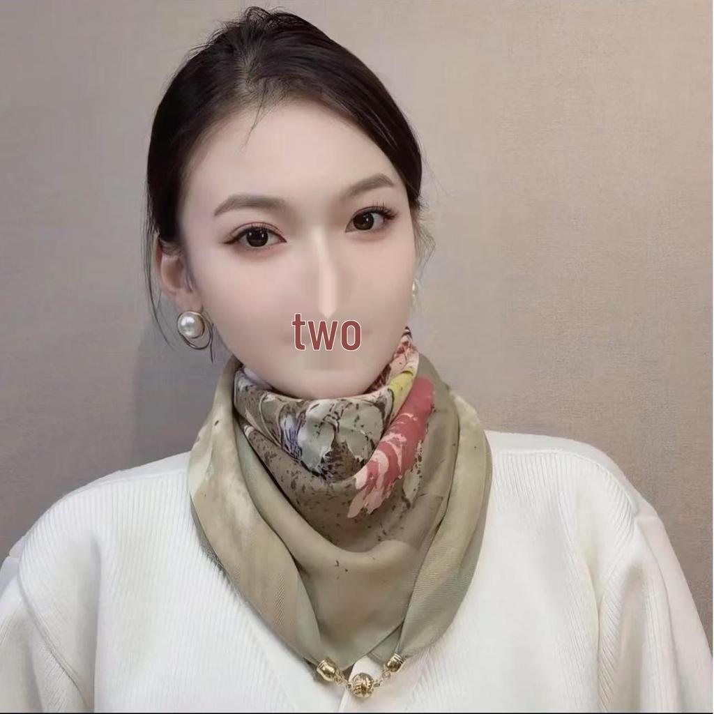 Spring & Autumn Influencer Silk Scarf: Trendy, Versatile, Elegant Style for Ladies