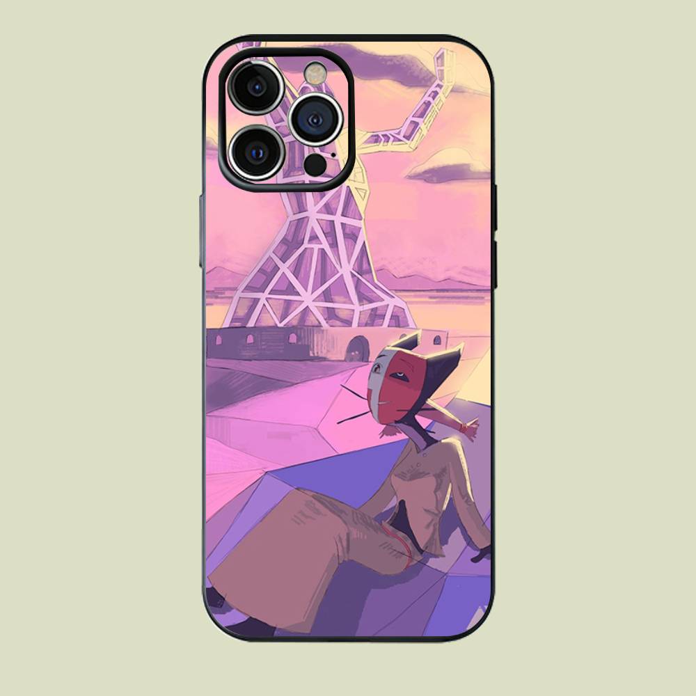 Anime E-Ena Graphic Sthetic Black Matte Phone Case For iPhone 17 16 15 14 13 12 Pro Max Silicone Soft Back Cover