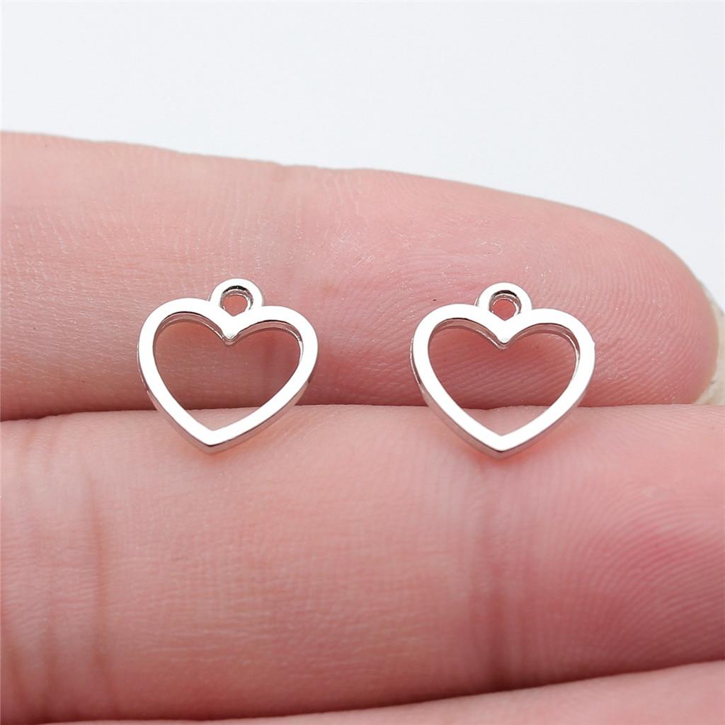 Charms Openwork Heart Pendants Vintage Jewelry Supplies QC068