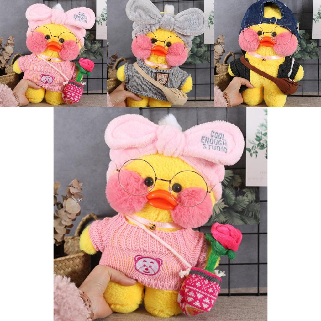 Soft And Adorable 12"/30cm Lalafanfan Cafe Mimi Yellow Duck Costume Plush Toy