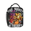 Op maat gemaakte FNAF At Freddys Geïsoleerde Lunchtassen voor Buiten Picknick Survival Spel Lekvrije Koeltas Thermische Bento Box Mannen Vrouwen