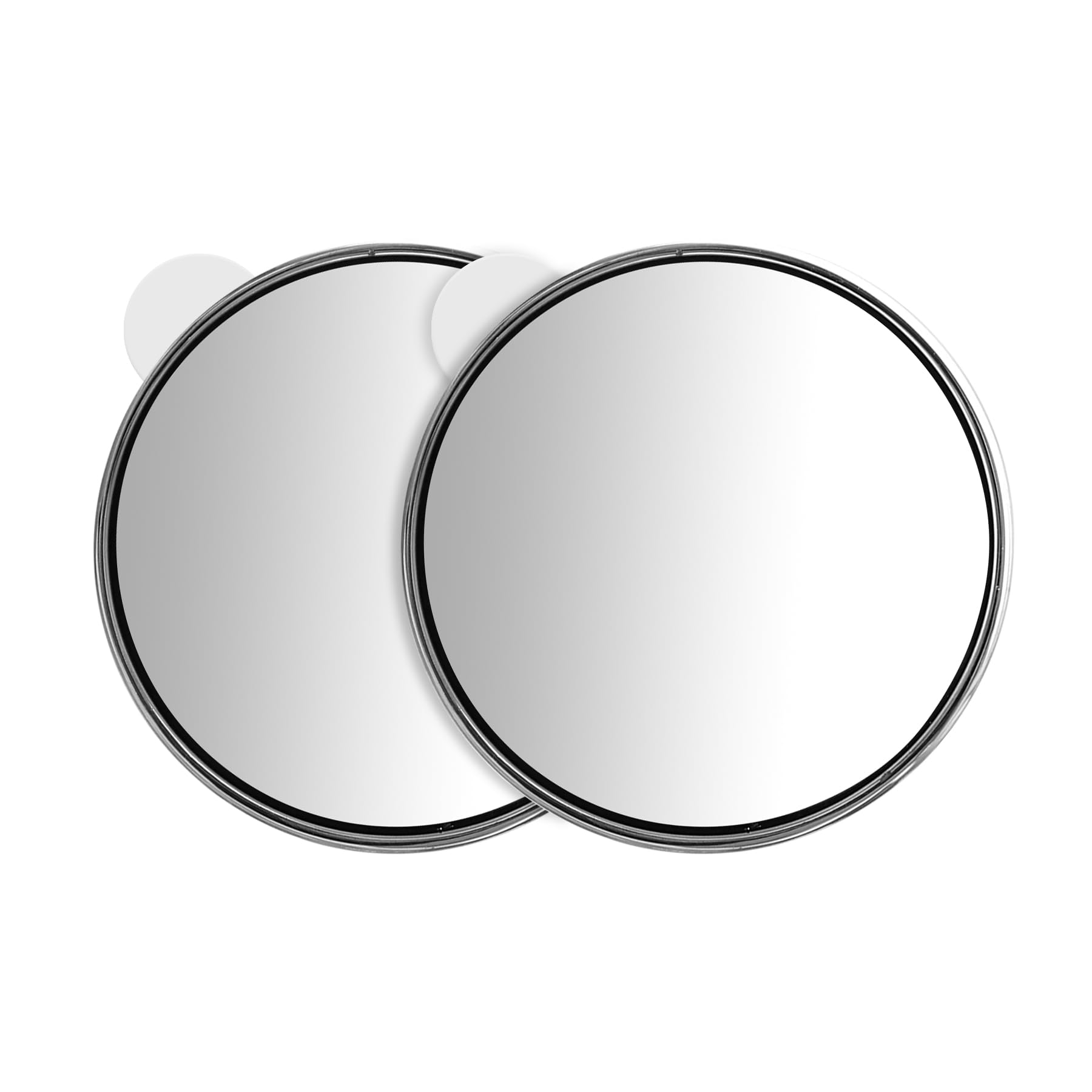 

BOROLA Набор из 2 круглых зеркал на присосках для автомобиля, зеркало мертвой зоны, вспомогательное зеркало, регулируемый угол обзора 360 градусов, широкий угол обзора