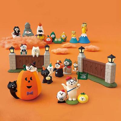 Halloween Kürbis Katze Harz Ornament - Kreative Handgemachte Blind Box Figur