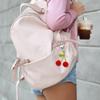 Lovely Crystal Cherry Keychain Practical Bag Charm Schoolbag Hanging Pendant Decor for Purse Bag Backpack Handbag Wallet