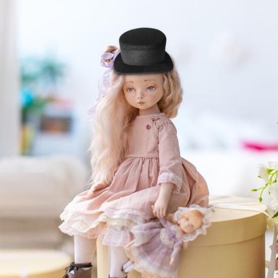 Mini Top Hat for Dolls Miniature Formal Hats Tops DIY Craft Hat Accessories