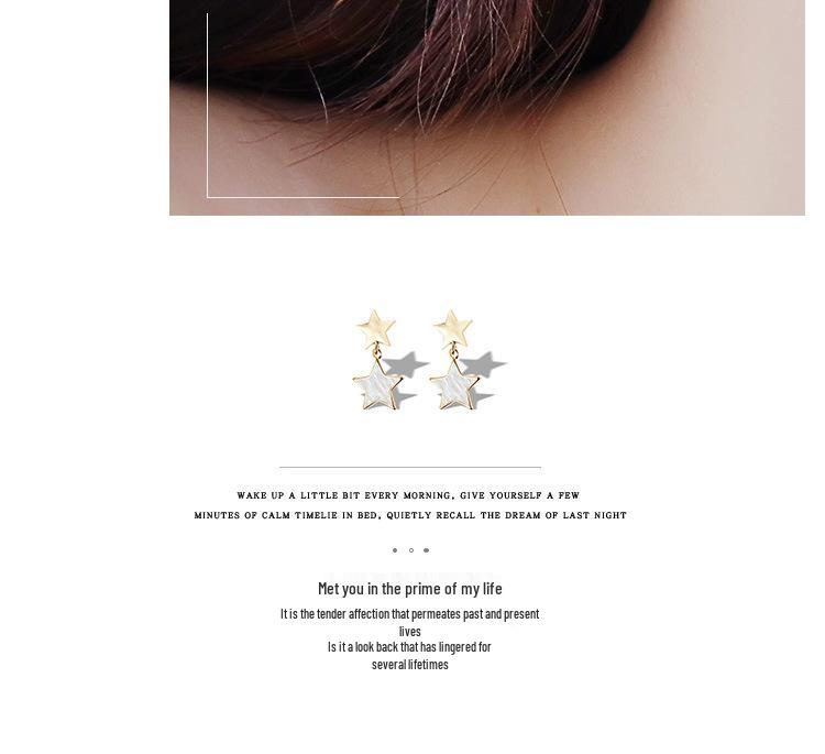 Elegant Retro Five-Point Star Earrings for Women - Korean Style Fashionable Jewelry
