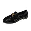 Huiliya spring and summer new fashion soft-soled loafers metal buckle British style small leather shoes low-heeled single shoes X270-2
