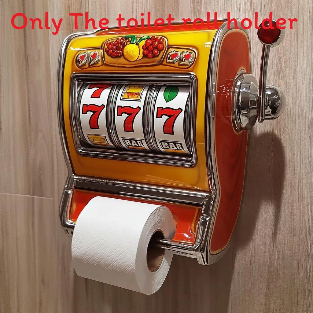 Spielautomaten-Toilettenpapierhalter mit automatischem Verkaufsmechanismus für Badezimmerdekoration black