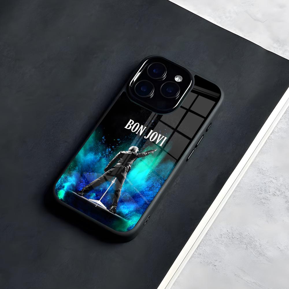 

Rock Band B-Bon J-Jovi Phone Case For IPhone 17 Pro Max 16 15 14 13 11 Pro Max Plus Glass Phone Case iPhone 13