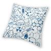Chemistry Science Square Pillowcase Polyester Linen Velvet Creative Zip Decorative Pillow Case Sofa Seater Cushion Cover 18"