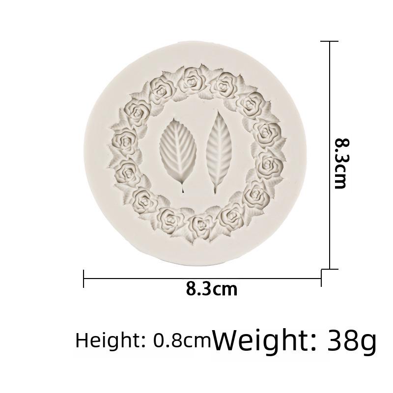 Silikonform för DIY Rosblad Spegelram Fondant Bakform Tårta Chokladform