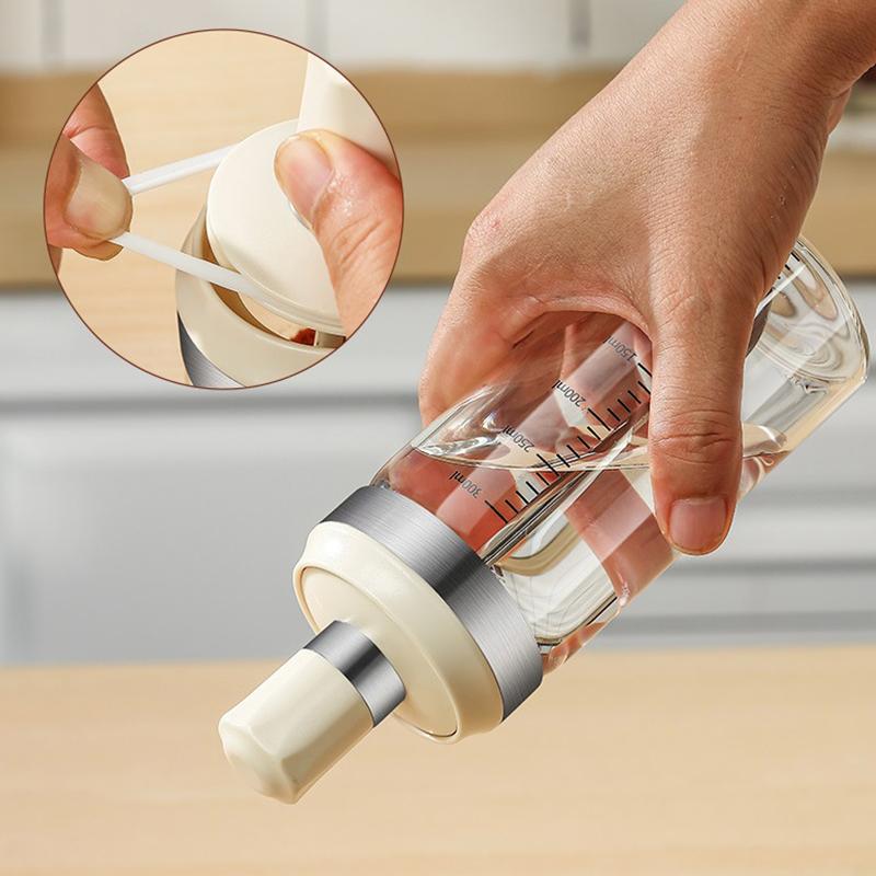 Glass Spice Container Kitchen Seasoning Jar with Spoon Salt Storage Bottle Airtight Leakproof Organizer for Cooking Supplies