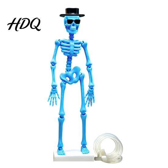 Desktop Fish Tank Decorations Dancing Skeleton Aquarium Bubbler with Adjustable Air Flow Underwater 3D Printed Unique for Powered Moving Skull
