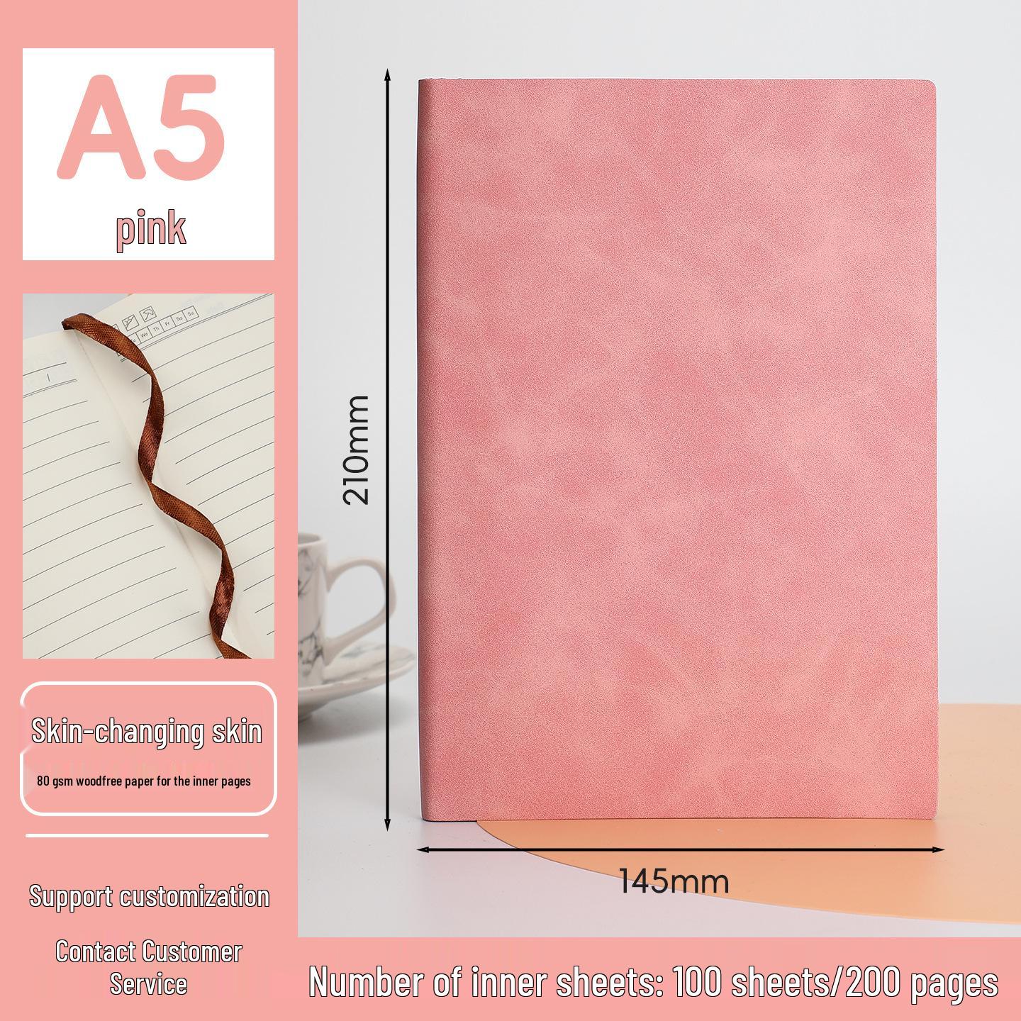 

Sheepskin Leather Business Notebook A5/A6 – Customizable with Logo