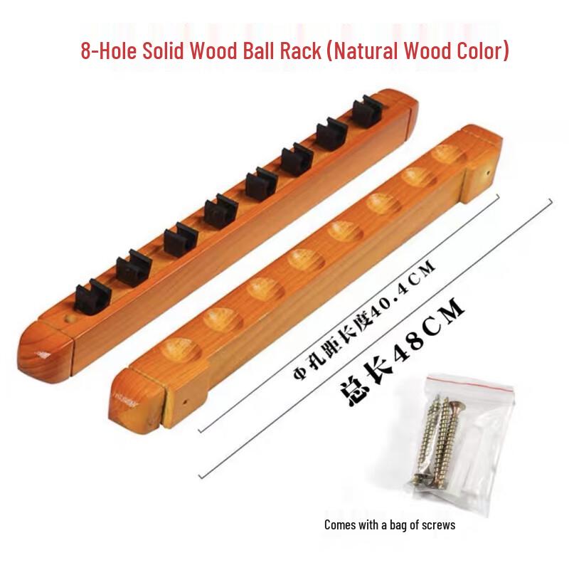 

Solid Wood Wall-Mounted Billiard Cue Rack