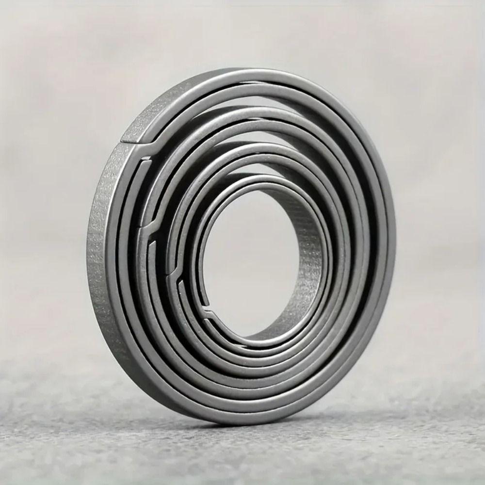 4pcs Ultra-light Titanium Alloy Key Ring Metal Side Pushing Rings Creative Man Car Keychain  Gift