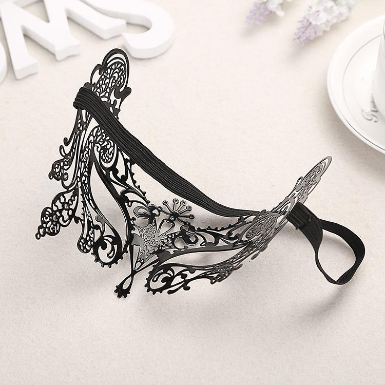 Luxury Rhinestone Venetian Wrought Iron Eye Mask