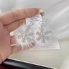Glitter Plush Snowflake Dangle Earrings Elegant Winter Pearl Snowflake Earring Women Fashion Jewelry Christmas Earrings Women