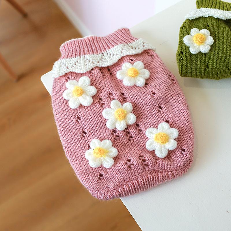 Cozy Autumn/Winter Floral Sweater for Pets