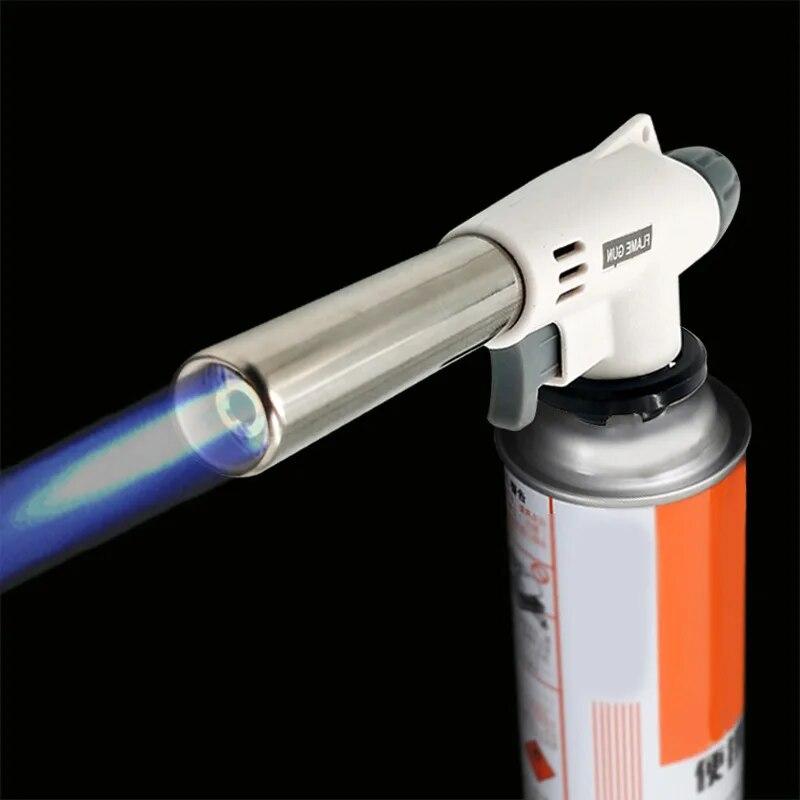 Outdoor Portable Camping Welding Butane Gas Blow Lighter Flame Gun Gas Torch Heating Torch Lighter Cooking Gas Blow Torch