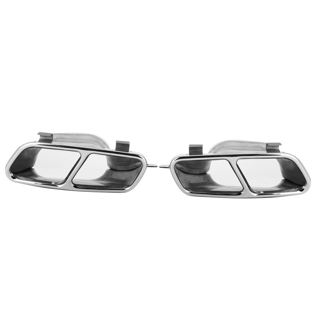 2pcs Quad Exhaust Tips Stainless Steel Fit for     5 W176 CL 5 C117 20132018(Sliver   )